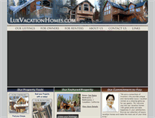 Tablet Screenshot of luxvacationhomes.com